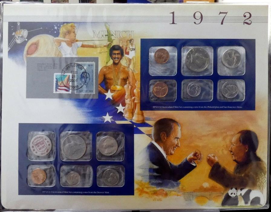 1972 Postal Commemorative Society U.S. Mint Sets & Stamps - b