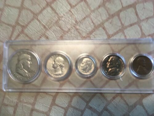 1962 BIRTH YEAR 5 COIN SET - 90% SILVER COINS (3) INCLUDED - CIRCULATED SET