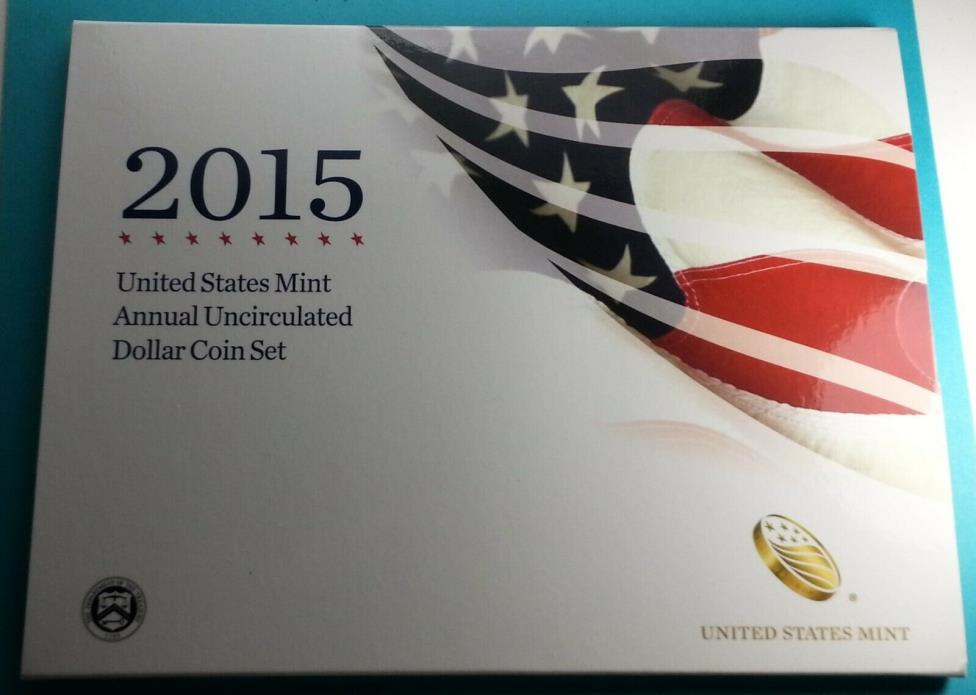 2015 U.S. Annual Uncirculated Dollar Coin Set W/Silver Eagle Incl.