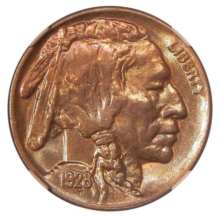 1928-D 5c NGC MS-66 ~ HIGH GRADE BUFFALO NICKEL WITH COLOR!