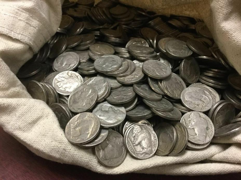 25 roll 1000 coin FULL DATE BUFFALO Indian Head NICKELS Nickel 5c Assorted DATES