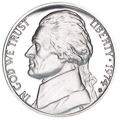 1974 S Jefferson Nickel Gem Proof Coin