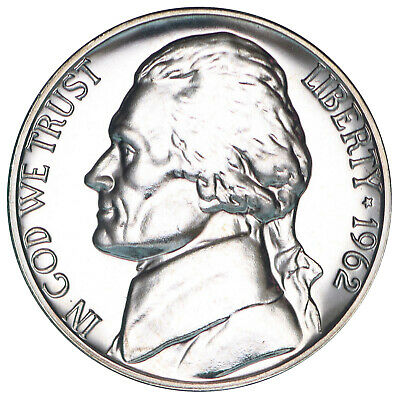 1962 Jefferson Nickel Gem Proof Coin