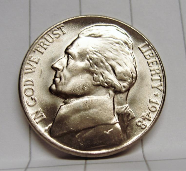 1948 D BU Jefferson Nickel Pulled From OBW Roll
