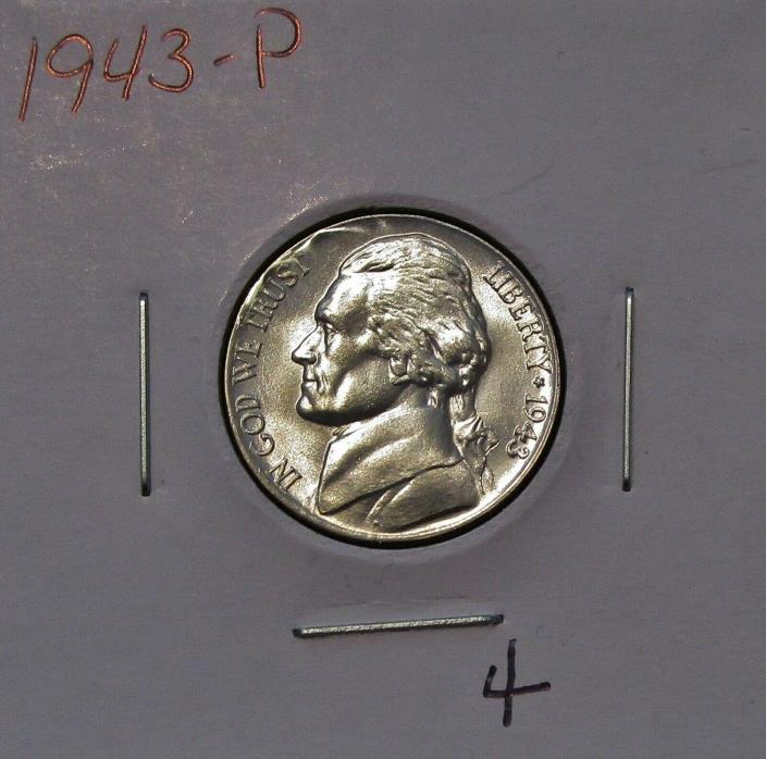 1943 P Stunning Jefferson Nickel  BU