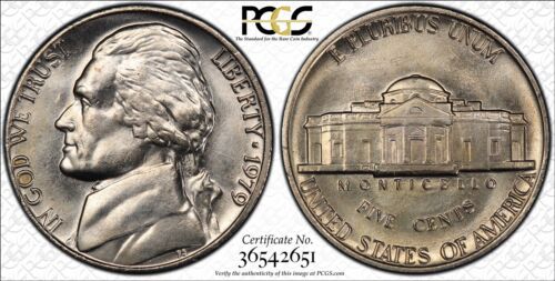 1979 P & D 5c Jefferson Nickel PCGS MS66 FS, Secure Holder With True View