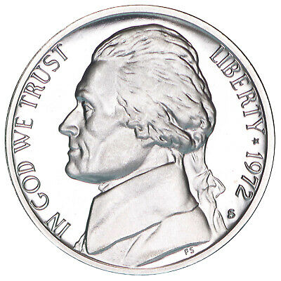 1972 S Jefferson Nickel Gem Proof Coin