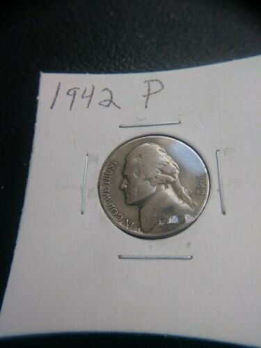 Jefferson War Nickel 35% Silver 1942-P