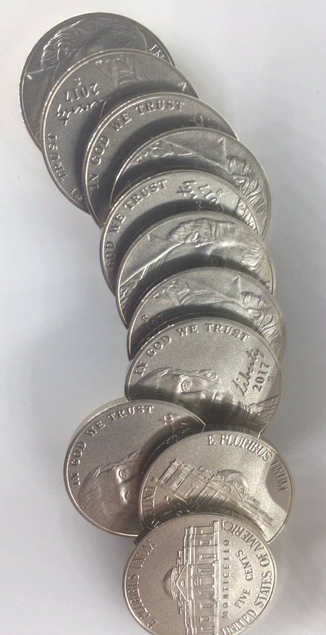 2017 S 40 coin  Enhanced Uncirculated Nickel roll FROM ANNIVERSARY SETS