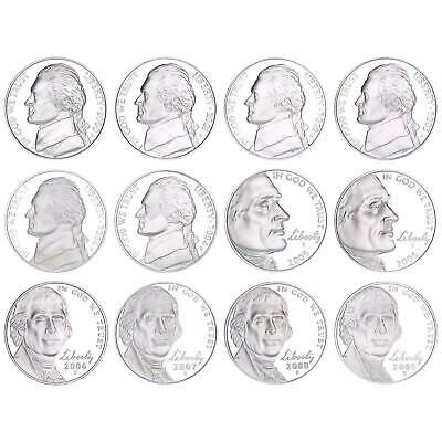 2000-2009 S Jefferson Nickel Gem DCam Proof Run 12 Coin Decade Set US Mint Lot