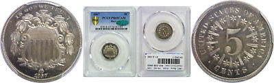 1867 Rays Shield Nickel PCGS PR-65