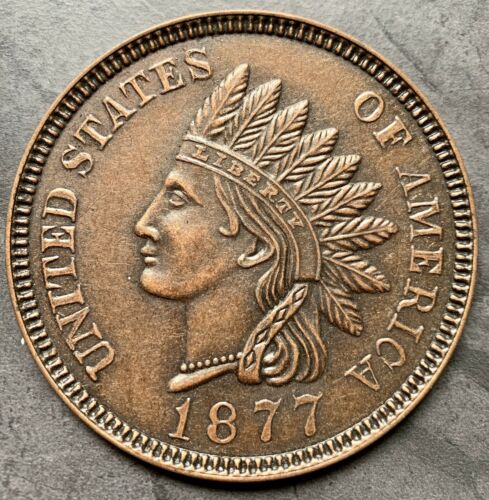 Large Metal Novelty One Cent 1877 Indian Head Wheat Penny 3