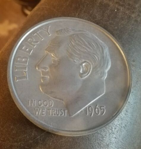 Large 3 Inch Novelty Medal/Coin/Coaster/Paperweight 1965 ROOSEVELT DIME