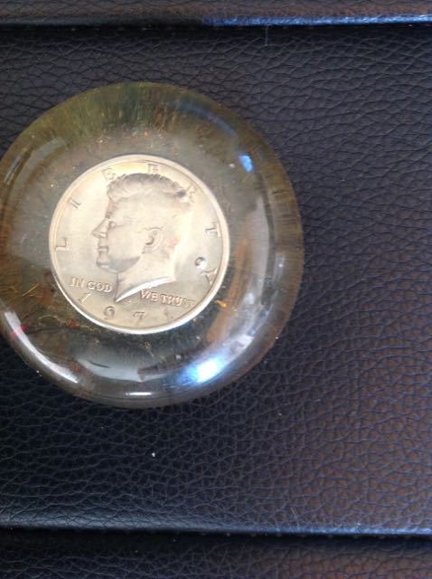 1971D Kennedy Half Dollar Paperweight