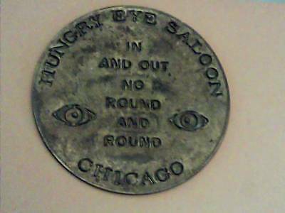 Vintage Hungry Eye Saloon Token - In and Out & Round and Round - Nice= DZ17
