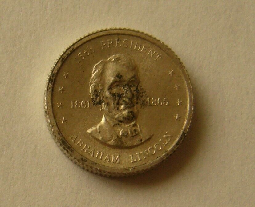 Miniature Silver US 16th President Abraham Lincoln Coin/Token
