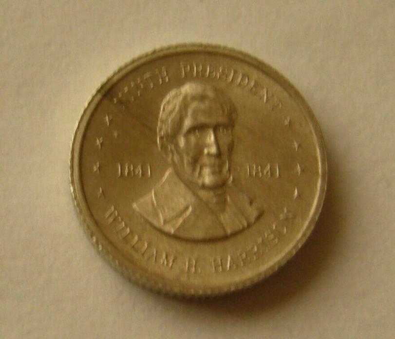 Miniature Silver US Ninth President Willian H Harrison Coin/Token