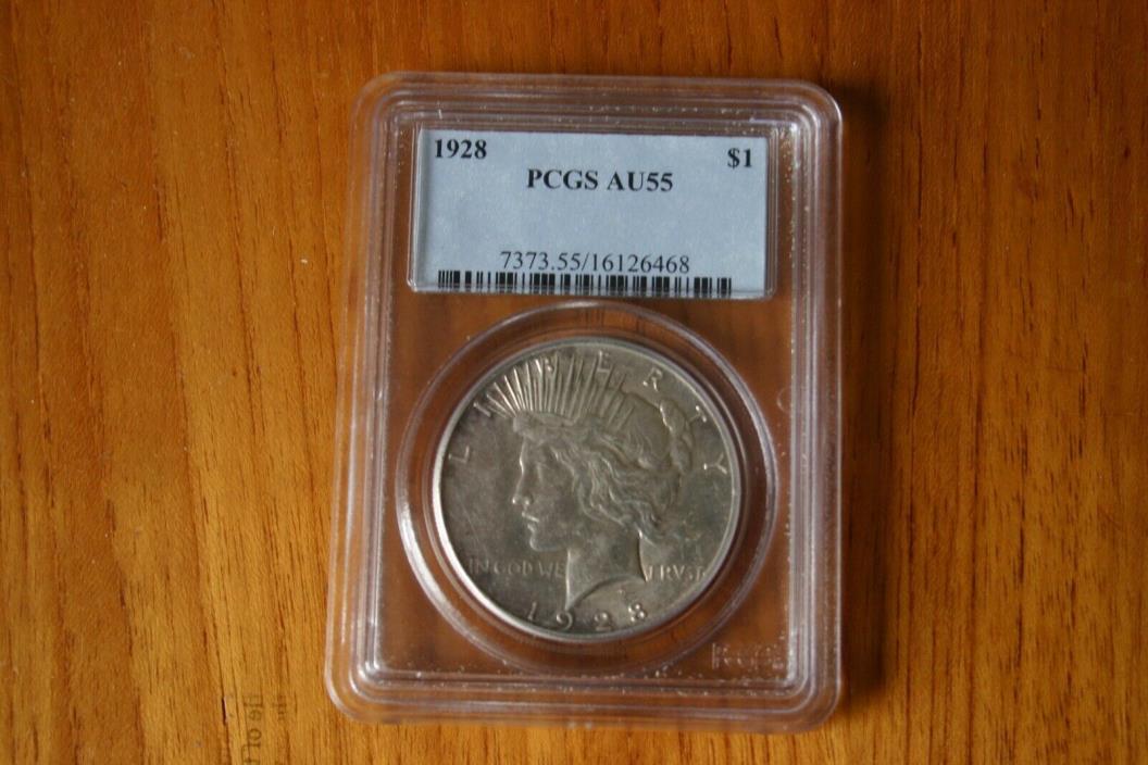 1928 Peace Dollar - AU55