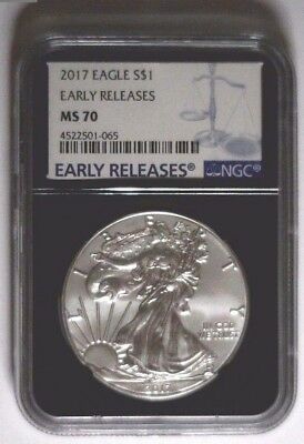2017 NGC MS70 Silver Eagle ASE MS 70 Black Core EARLY RELEASES
