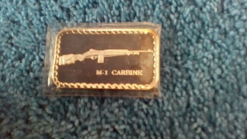 M-1 Carbine 1 Troy oz. Pure .999 Fine  Silver Bar Rare!!!