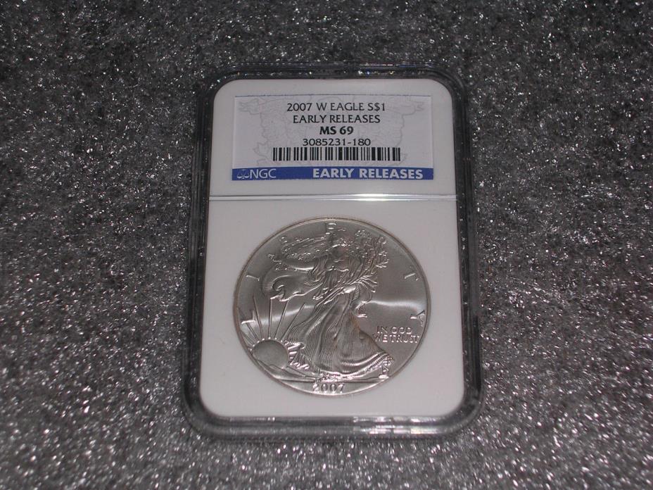 2007-W American Silver Eagle NGC MS69 Early Releases