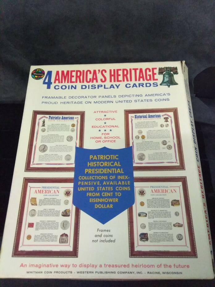 4-Coin Display Cards America's Heritage Mixed lot of circulated coins
