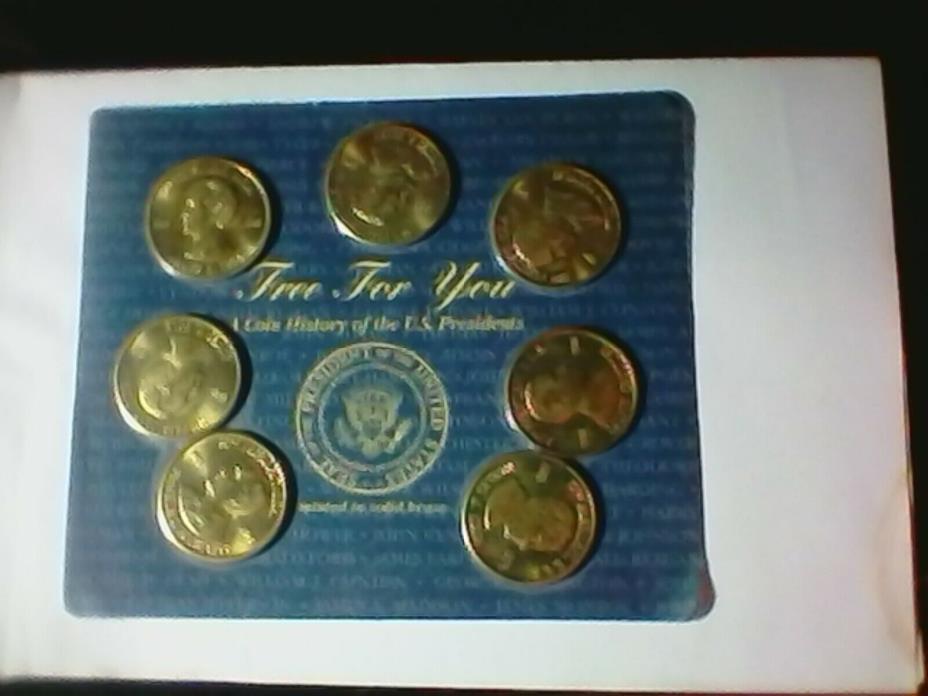 (1) Free For You Coin History of the U.S. President Minted in Solid Brass 7COINS