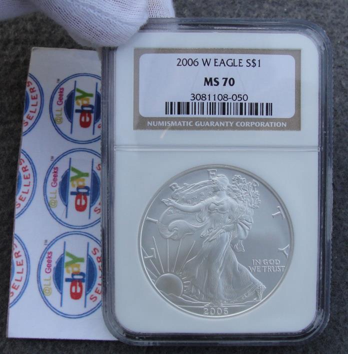2006-W NGC MS70 Burnished Silver Eagle - Great Problem Free Perfect Coin!