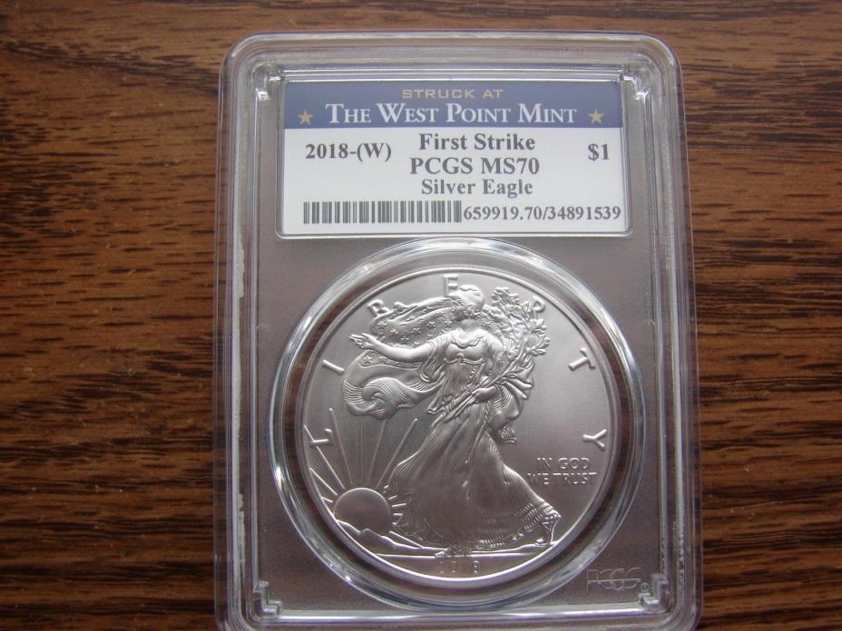 2018-W FIRST STRIKE PCGS MS70 SILVER EAGLE WEST POINT MINT MAKE AN OFFER!!!!