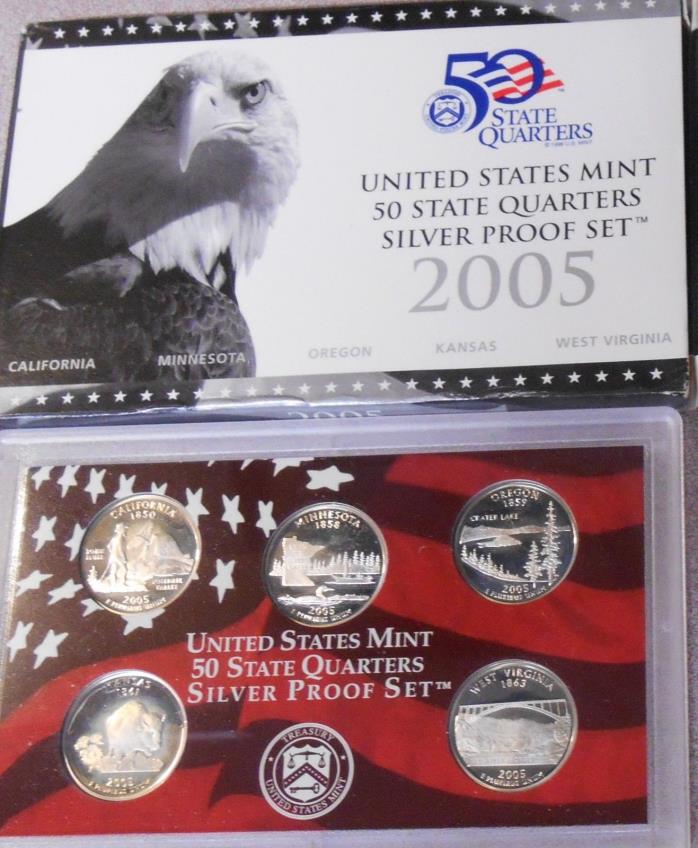 2005 silver proof quarter set