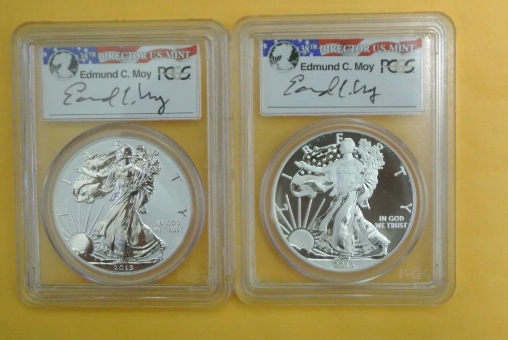2013-W Silver Eagle West Point Mint Set - MOY SIGNED FS- PCGS MS70/PR70