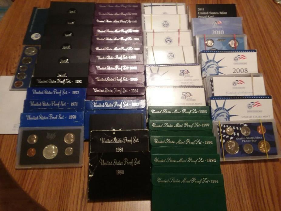 COMPLETE SET OF US PROOF COINS 1965 THRU 2011