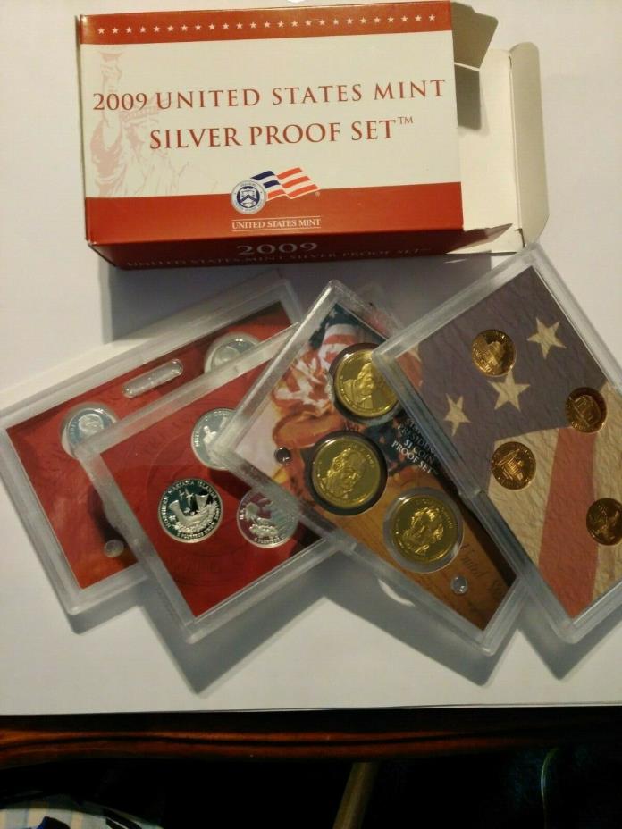 2009 United States Mint Silver Proof 18 Coin Set in Box - COA Included