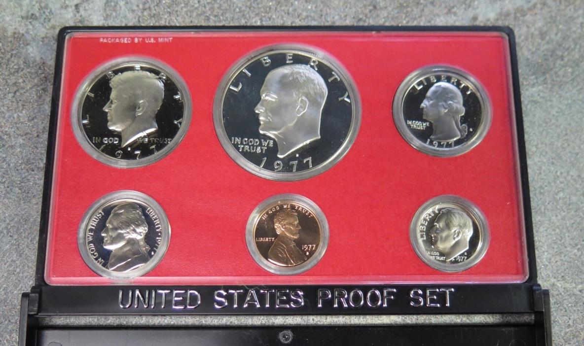 1977 S UNITED STATES US MINT 6 COIN CLAD PROOF SET