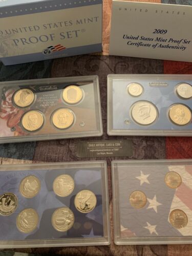 2009 US Mint Complete Proof Set Mint with Box/Coa Pres $’s Lincoln Cents 6 Terr