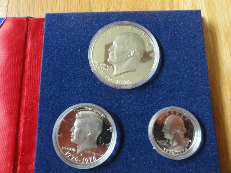 1776-1976 United States Bicentennial Silver Proof Coin Set Quarter Half Dollar