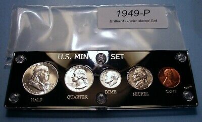 1949 MINT SILVER SET of U.S. COINS VERY CHOICE to GEM BRILLIANT UNCIRCULATED
