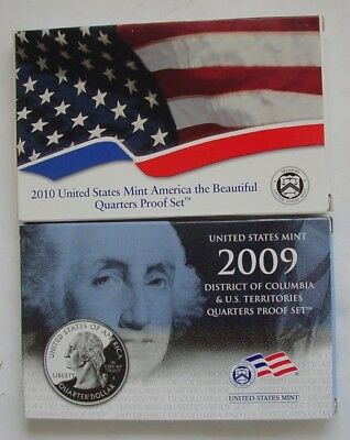 2009 & 2010 Unc Quarter PROOF Sets ~ DC & Territories & America The Beautiful