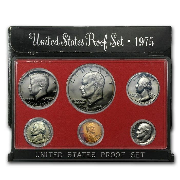 1975 S PR GEM BU PROOF SET BRILLIANT UNCIRCULATED 6 COIN UNITED STATES U.S