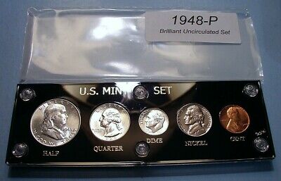 1948 MINT SILVER SET of U.S. COINS CHOICE to GEM BRILLIANT UNCIRCULATED LUSTROUS