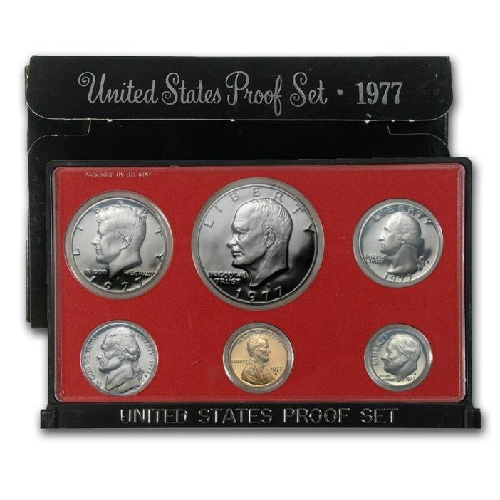 1977 S PR GEM BU PROOF SET BRILLIANT UNCIRCULATED 6 COIN UNITED STATES U.S