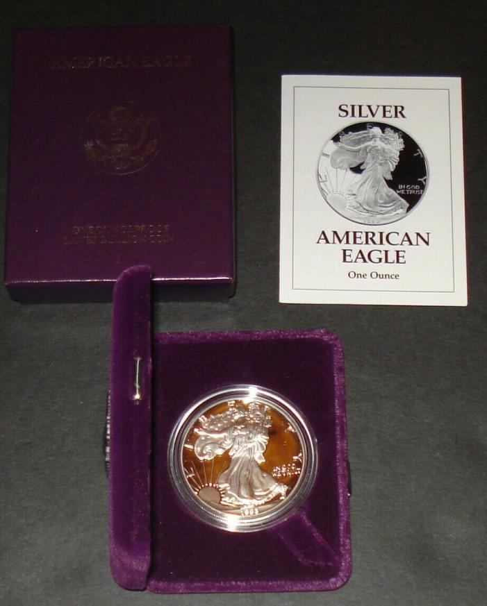 1993 P-American Eagle-one ounce silver bullion coin-proof w/ box and COA