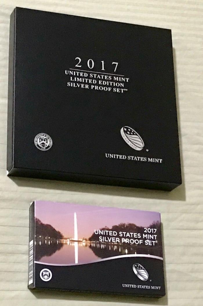 2017 LIMITED EDITION United States Mint Silver Proof Set & 2017 Silver Proof Set