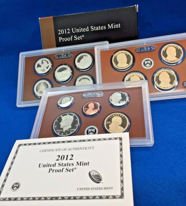 2012 U.S. Mint Proof 14 Coin Set *Mint Condition w/Box + COA