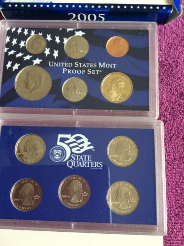 2005 US MINT “S” PROOF SET COMPLETE WITH COA 50 STATE QUARTER SERIES