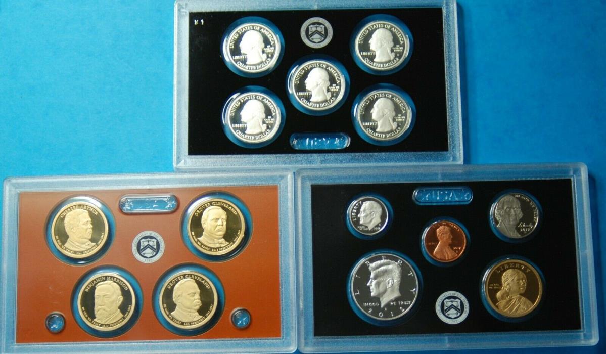 2012 US Mint Silver Proof Set, COA, Display cases, Box, 14 Coins REDUCED!!!!!