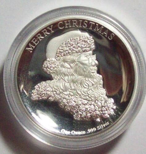 2014 SANTA CLAUS High Relief 1oz SILVER PROOF 2500 Mintage PERTH Christmas Gift!