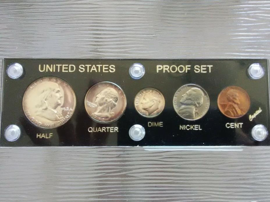 1952 US Mint Proof Set Original Silver Coins READ ALL