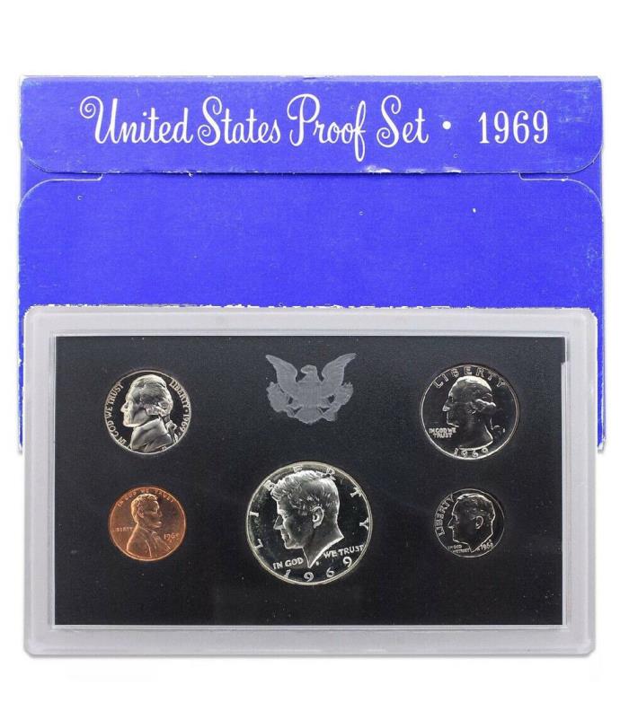 1969 US MINT PROOF SET  5-Coin Set