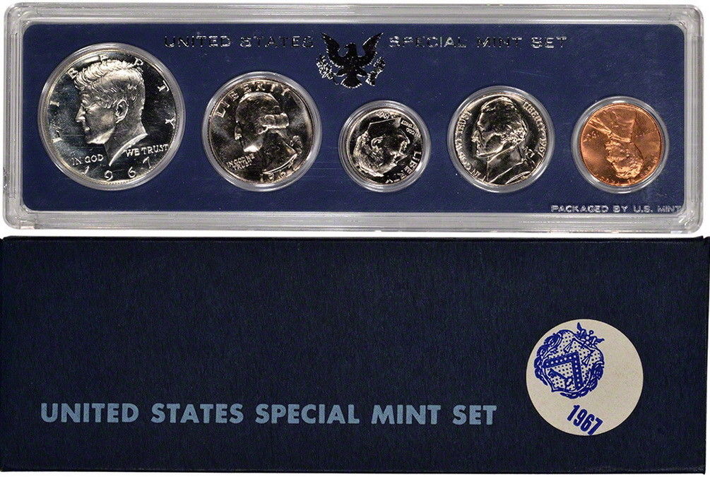 1967 special mint set with silver half dollar 001